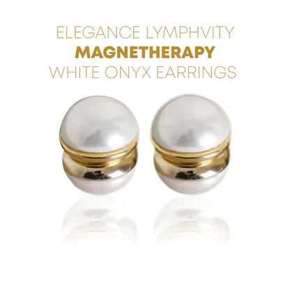 Elegance Lymphvity MagneTherapy White Onyx Earrings（Limited time discount 🔥 last day）